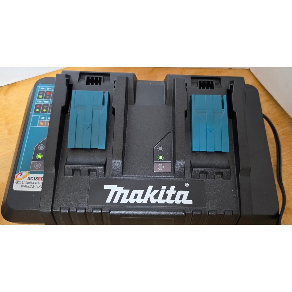 Makita DC18RD 18V LXT Lithium-Ion Dual Port Rapid Optimum Charger USB Port Black